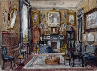 Vue d'un salon (Gustave Moreau) - Muzeo.com