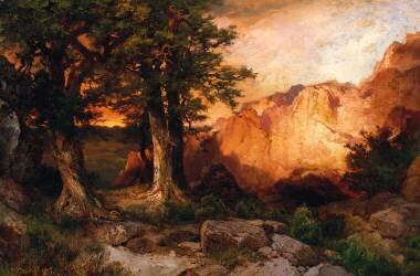 Western Sunset (Thomas Moran) - Muzeo.com