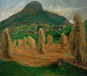 Wheat sheaves (Nikolai Astrup) - Muzeo.com