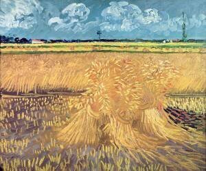 Wheatfield with Sheaves (Vincent van Gogh) - Muzeo.com