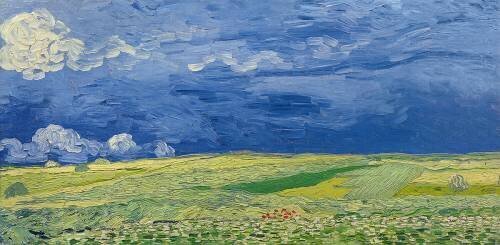 Wheatfields under Thunderclouds (Vincent van Gogh) - Muzeo.com