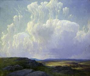 White Clouds over the Heath (Walter John James) - Muzeo.com