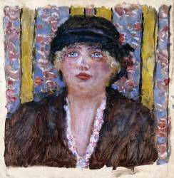 Woman in a Hat (Pierre Bonnard) - Muzeo.com