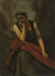Woman Meditating (Jean-Baptiste Camille Corot...) - Muzeo.com