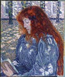 Woman Reading (Theo van Rysselberghe) - Muzeo.com