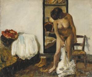Woman Undressing (Pierre Bonnard) - Muzeo.com