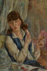 Woman wearing make-up (Luc-Albert Moreau) - Muzeo.com