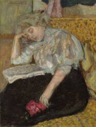 Woman with Rose (Pierre Bonnard) - Muzeo.com