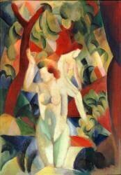 Women bathing (August Macke) - Muzeo.com