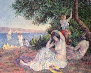 Women Bathing (Maximilien Luce) - Muzeo.com