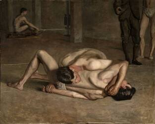 Wrestlers (Thomas Eakins) - Muzeo.com