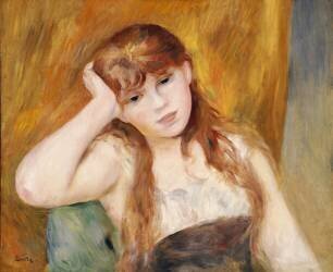 Young Blonde Girl (Auguste Renoir) - Muzeo.com