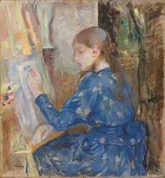 Young Girl drawing (Berthe Morisot) - Muzeo.com