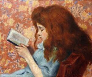 Young Girl Reading (Federico Zandomeneghi) - Muzeo.com