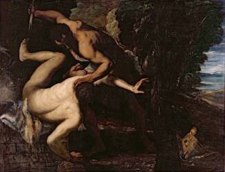 Cain slaying Abel (Tintoretto) - Muzeo.com