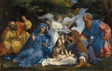 L'Adoration de l'Enfant Jésus (Lorenzo Lotto) - Muzeo.com
