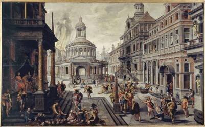 Le triumvirat romain (Hans Vredeman de Vries) - Muzeo.com