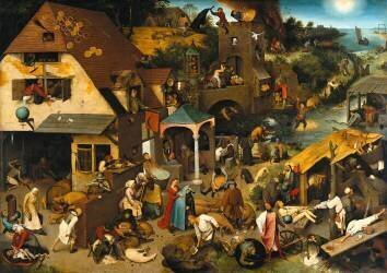 Les proverbes flamands (Jan Brueghel the Elder) - Muzeo.com