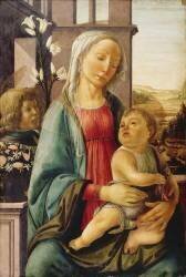 Madonna and child with an angel (Sandro Botticelli (école de)) - Muzeo.com