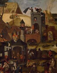 Proverbes flamands (détail) (Pieter Brueghel the Elder) - Muzeo.com