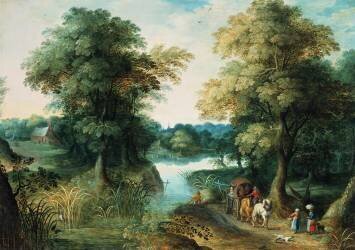 River Landscape (Jan Brueghel the Elder) - Muzeo.com