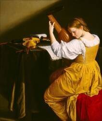 The Lute Player (Orazio Gentileschi) - Muzeo.com