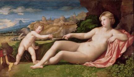 Venus and Cupid (Palma Vecchio) - Muzeo.com