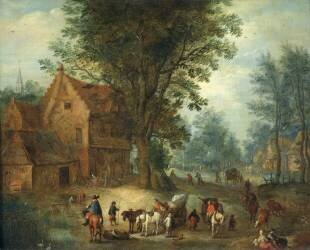 Village Scene (Jan Brueghel the Elder) - Muzeo.com