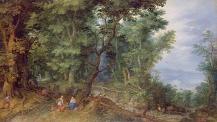 Wooded Landscape (Jan Brueghel the Elder) - Muzeo.com
