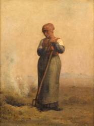 Brûleuse d'herbes (Jean-François Millet) - Muzeo.com