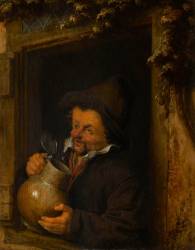 Le Buveur à la fenêtre (Adrien van Ostade) - Muzeo.com