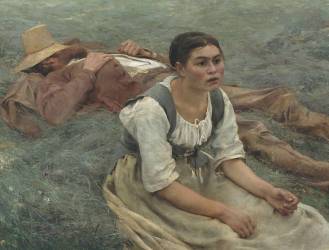 Les foins (détail) (Jules Bastien-Lepage) - Muzeo.com