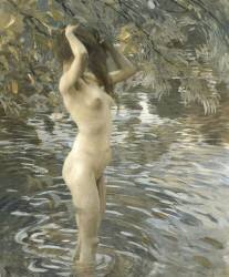 Le bain (Ettore Tito) - Muzeo.com