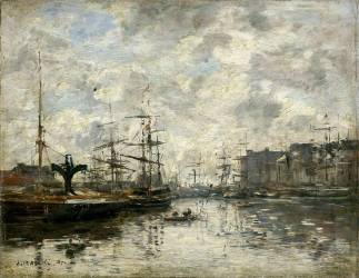 Le Bassin de la Barre au Havre (Eugène Boudin) - Muzeo.com