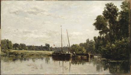 Les Péniches (Charles-François Daubigny) - Muzeo.com