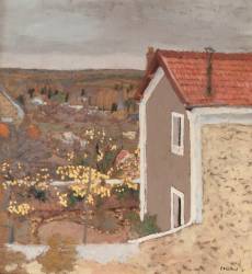 Paysage à l'Etang-la-Ville (Yvelines ) (Edouard Vuillard) - Muzeo.com