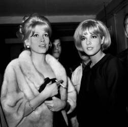 French Actress Catherine Deneuve Congratulating Singer Sylvie Vartan (Rue des Archives) - Muzeo.com