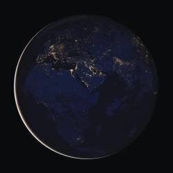 Black Marble - Africa, Europe, and the Middle East (Nasa) - Muzeo.com