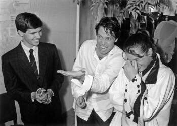 Paul Belmondo With Princess Stephanie De Monaco Congratulating Michel Leeb After his Show at Olympia April 18 (anonymous) - Muzeo.com