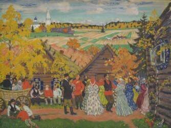 Village Festival (Boris Mikhailovich Kustodiev) - Muzeo.com