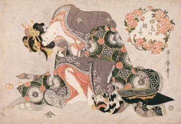 Courtesan with cat (Kitagawa Utamaro) - Muzeo.com