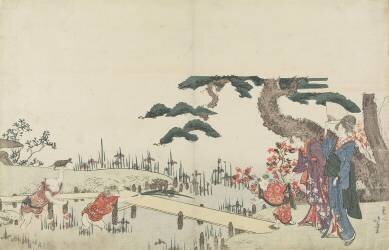 Iris Garden (Hokusai) - Muzeo.com