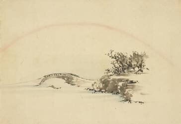 Landscape with Rainbow (Hokusai) - Muzeo.com