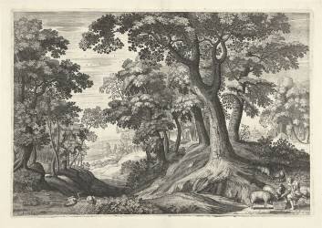 Landscape with trees (Hendrick Hondius I) - Muzeo.com