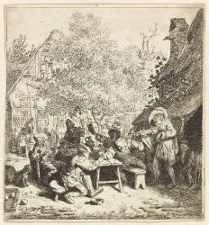 Le violon debout (Cornelis Dusart) - Muzeo.com