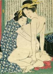 Lesbian lovers (Hokusai) - Muzeo.com