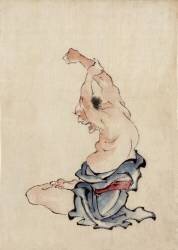 Man Stretching (Hokusai) - Muzeo.com