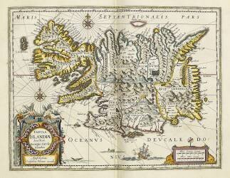 Map of Iceland (Joan Blaeu) - Muzeo.com