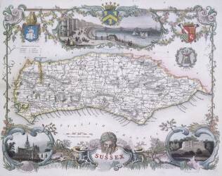 Map of Sussex (English School) - Muzeo.com