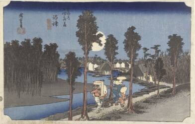Numazu at dusk (Hiroshige) - Muzeo.com